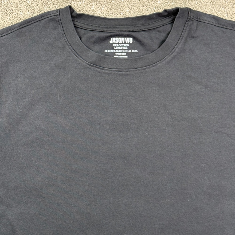 Jason Wu T-Shirt Men XL Black Luxe Feel Cotton Short Sleeve Minimalist Basic